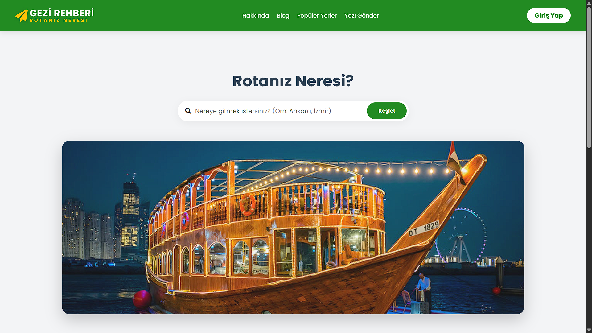 İnteraktif şehir rehberi web sitesi tasarımı — EminTechLab platform geliştirme projesi